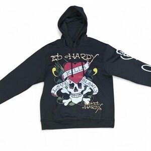 Ed Hardy Lks Slate Grey Pullover Hoodie
(Unworn, No Flaws)
